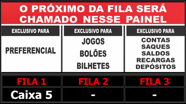 Painel Eletrônico Organizador de Fila para Lotérica - Image 2